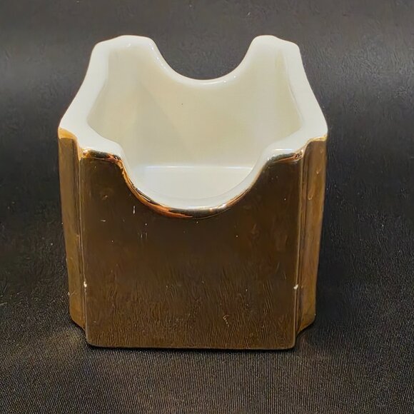 Hall Golden Glo Sugar sweetener packet holder 22K Gold USA 1950s # 716 - Picture 4 of 8